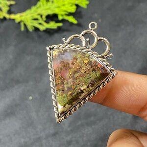 Green Moss Agate Pendant